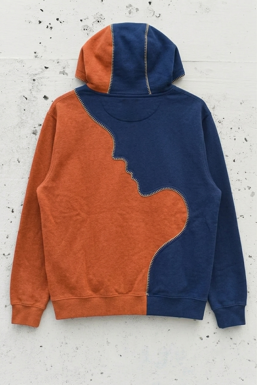 Hand-Stitched Spliced Horizon Hoodie
