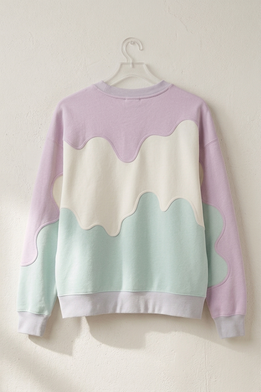 Handcrafted Berry Mint Drizzle Sweatshirt